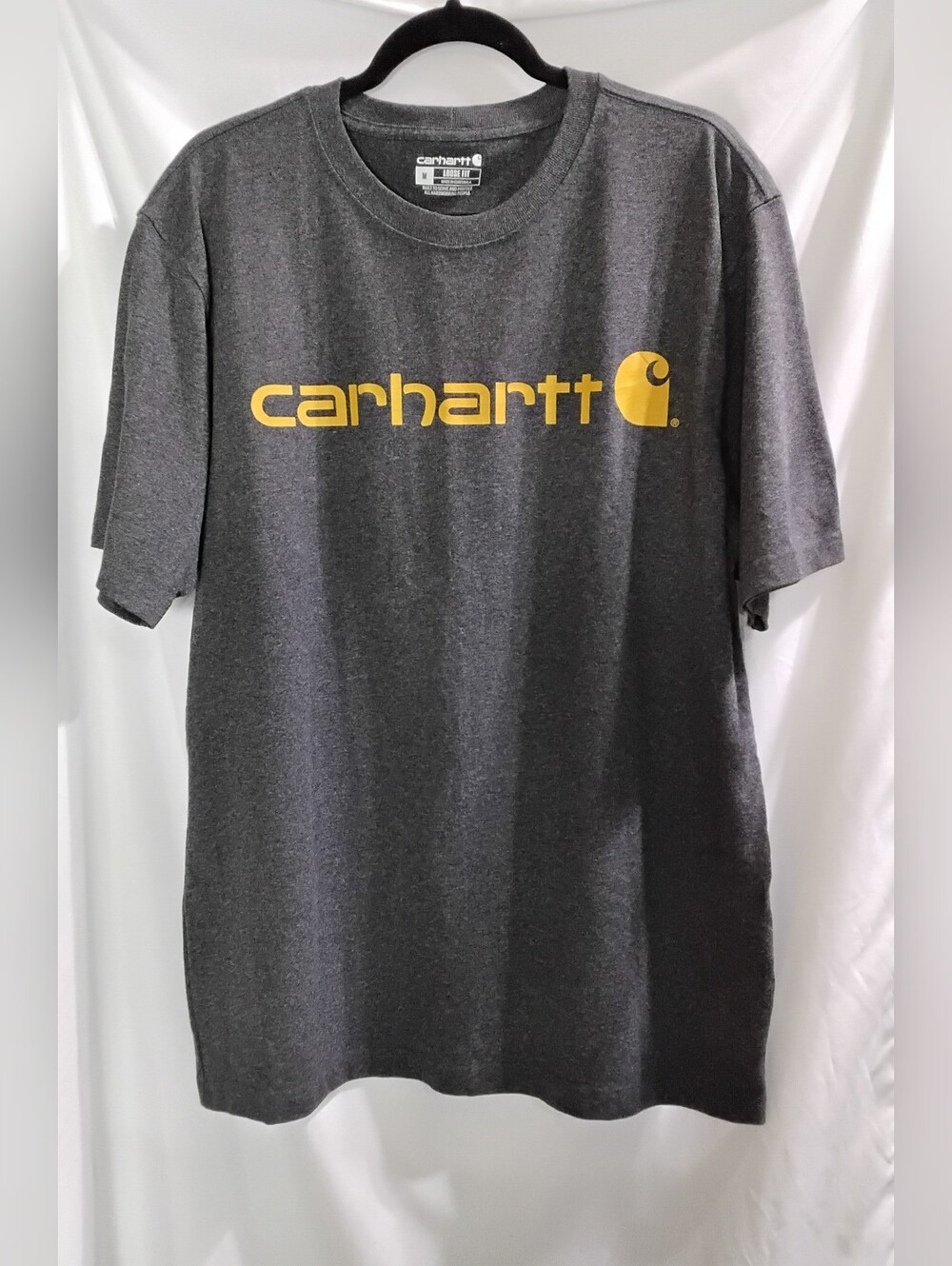 Carhartt Men’s Loose Fit T-shirt Cotton Polyester Medium Gray Yellow